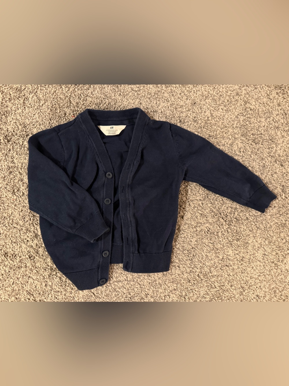 H&M Navy Kids Button-Front Cardigan Sweater
